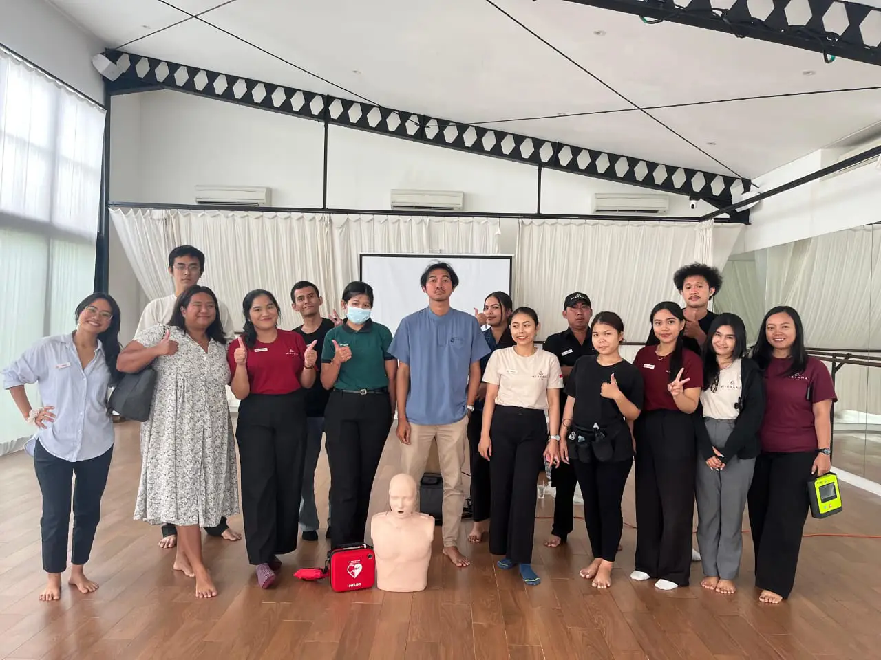 BLS training at Nirvala Life Bali, session photo 7